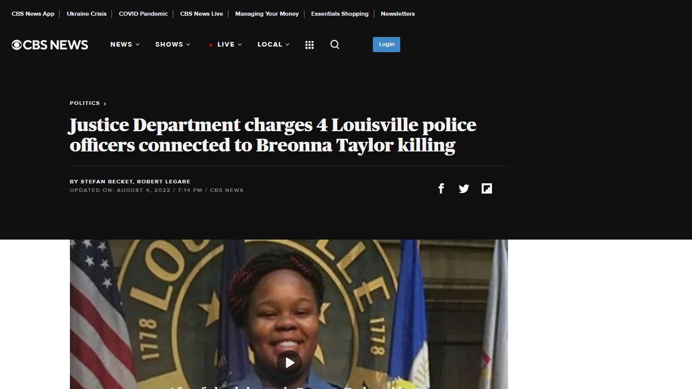 Justice Department charges 4 Louisville police officers connected to ...